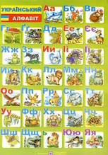 Плакат. Український алфавіт. Друковані літери