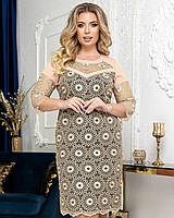 Элегантное женское платье Ткань "Замш на Дайвинге" 50, 52, 54, 56 размер 50 52