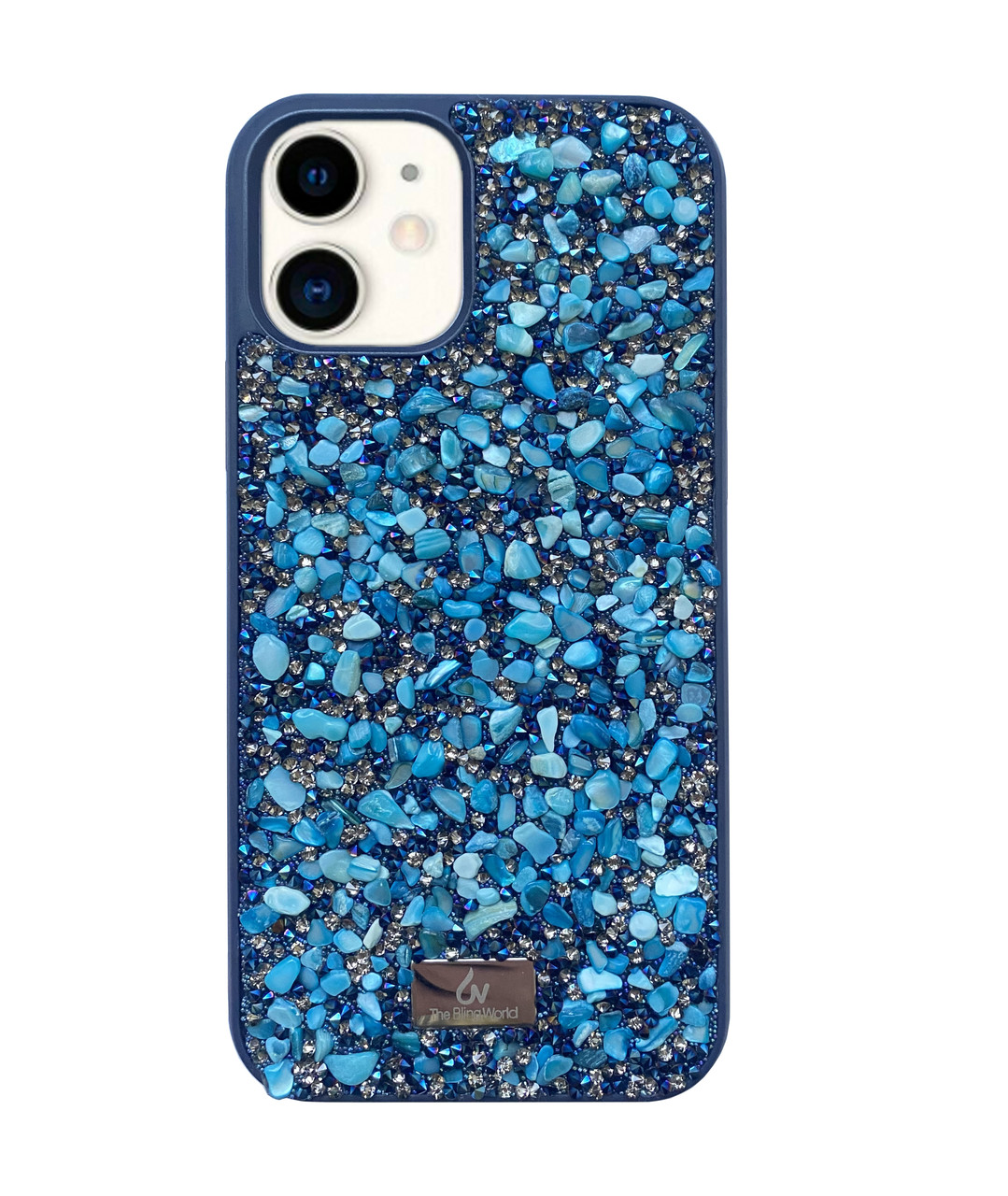 Чохол Diamond The Bling World Case для iPhone 12 (08) Blue блакитний