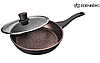 Сковорода Edenberg EB-14138 глибока алюмінієва з кришкою антипригарне мармурове покриття 28 см, фото 2