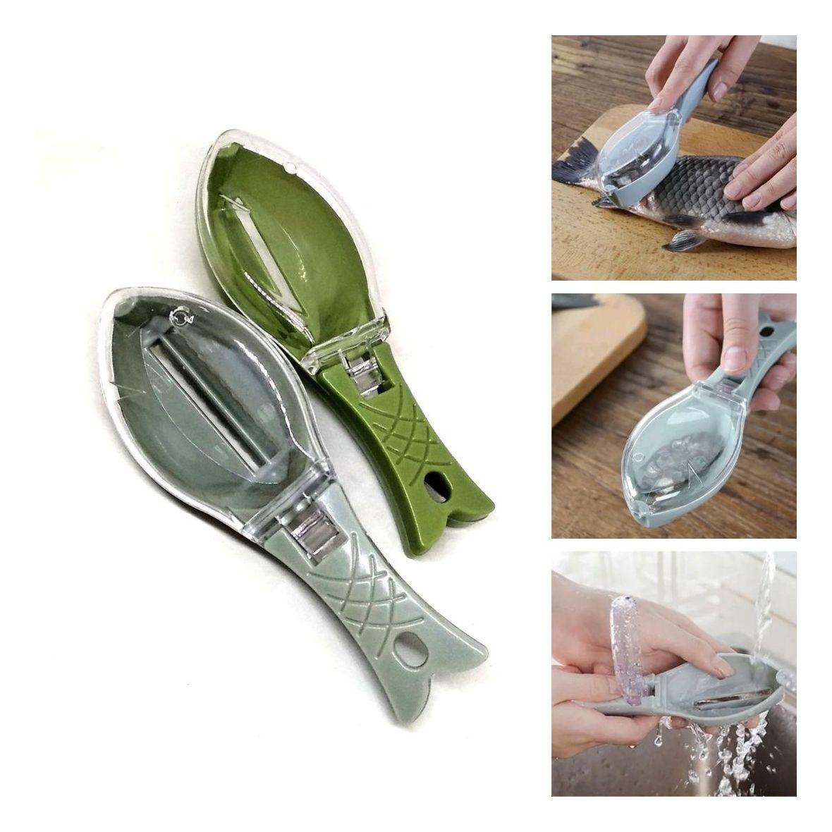 Рибочистка ручна Fish Scale Scraper з контейнером для луски