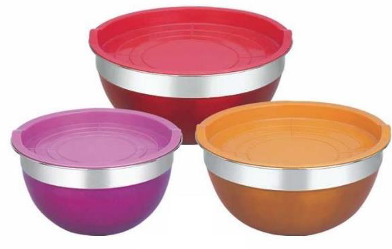 Набір судочків Edenberg EB-3635 нерж. сталь 3шт. | Набір ємностей мисок для змішування | Харчові контейнери, фото 1
