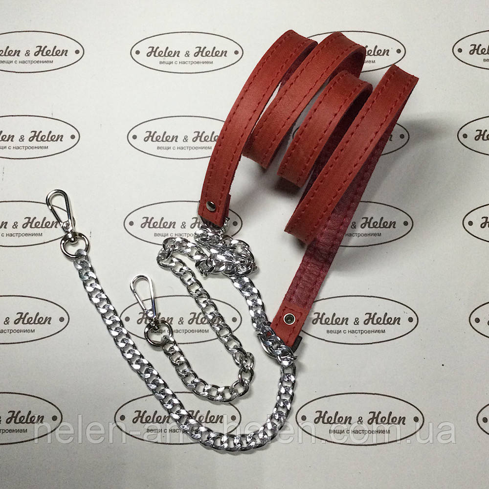 Ручка для міні сумочки 1,5 *130. Червоний, фото 1