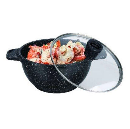 Каструля казан з кришкою Edenberg EB-3955 6,6 л 28 см алюміній з мармуровим покриттям, фото 1