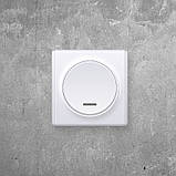 Вимикач одинарний з підсвіткою OneKeyElectro білий, фото 2