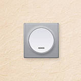 Вимикач одинарний з підсвіткою OneKeyElectro білий, фото 3