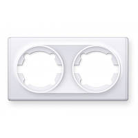 Рамка для розеток, перемикачів подвійна, колір білий OneKeyElectro (серія Florence) арт.1Е52201300