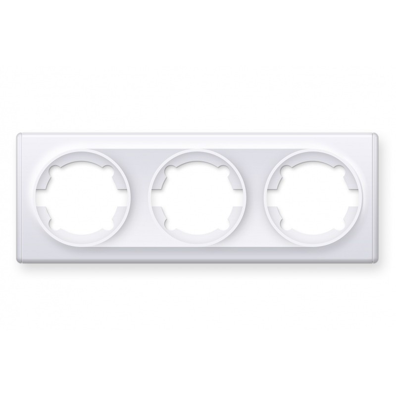 Рамка для розеток, перемикачів потрійна, колір білий OneKeyElectro (серія Florence) арт.1Е52301300