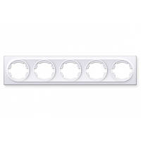 Рамка на 5 приладів, біла OneKeyElectro