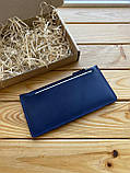 Шкіряний гаманець ELLA  синій, фото 2
