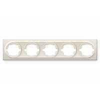 Рамка на 5 приладів, бежева OneKeyElectro