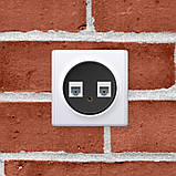 Розетка подвійна комп'ютерна RJ45 кат.5e, OneKeyElectro чорна, фото 5