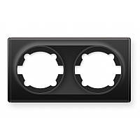 Рамка двойная, цвет чёрный OneKeyElectro