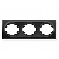 Рамка потрійна, чорна OneKeyElectro