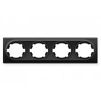 Рамка на 4 прилади, чорна OneKeyElectro