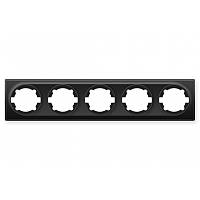Рамка на 5 приладів, чорна OneKeyElectro