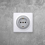 Розетка з заземленням, гвинтові контакти OneKeyElectro сірий, фото 4