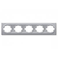 Рамка 5 приладів, сіра OneKeyElectro