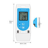Реєстратор температури і вологості TZ-TempU03 (-30~+60°C; 0-85%) 32000 точок. PDF (ПЗ не потрібно) IP65, фото 4
