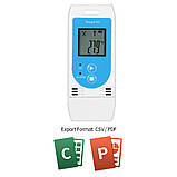 Реєстратор температури і вологості TZ-TempU03 (-30~+60°C; 0-85%) 32000 точок. PDF (ПЗ не потрібно) IP65, фото 6