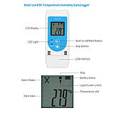 Реєстратор температури і вологості TZ-TempU03 (-30~+60°C; 0-85%) 32000 точок. PDF (ПЗ не потрібно) IP65, фото 8