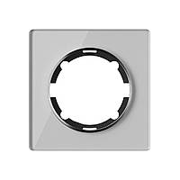 Рамка скляна OneKeyElectro, одинарна, колір сірий