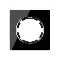 Рамка скляна OneKeyElectro, одинарна, колір чорний