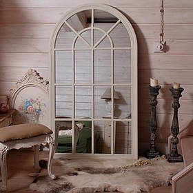 Дзеркало Вікно 140 см в дерев'яній рамі