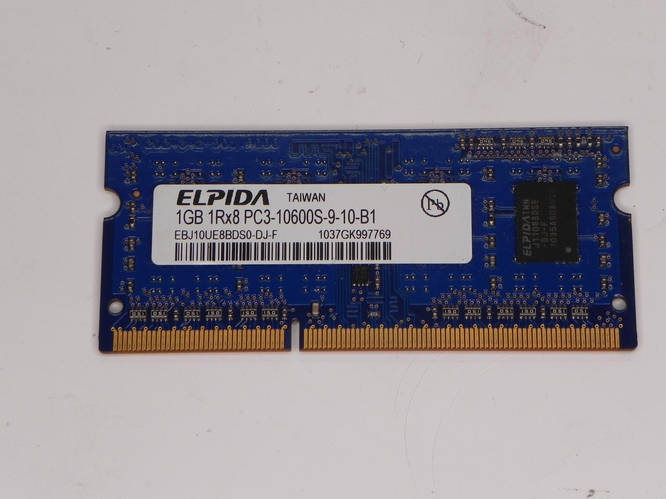 SODIMM DDR3 1GB ELPIDA PC3 10600S 1333MHz 1GB 1Rx8 ID 1485924119 70 Prom.ua