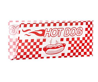 Hot Dog, 500 шт., Бумажный пакет для хот-дога, красная клетка, 200х85 мм
