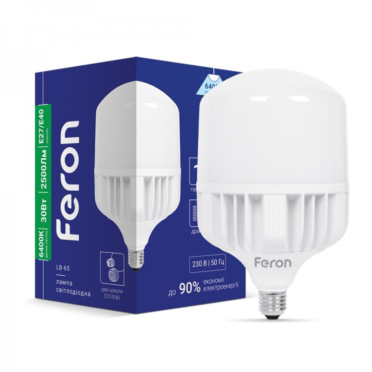 Светодиодная лампа Feron LB-65 30W E27-E40 6400K