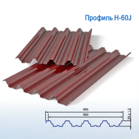 Профнастил ПН-60 / 0.5 мм / Словаччина / PEMA / RAL 7024, фото 3