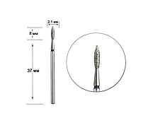 Насадка алмазної Staleks Pro Expert гостре синє діаметр 2,1 мм (FA11B21/8)