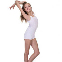 Комбінезон майка-шорти для акробатики білий