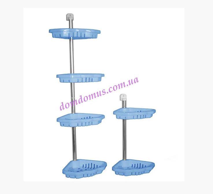 Поличка в ванну Фіалка Д09 2/2 алюмінієва труба Д09 Блакитний, фото 1