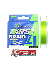 Шнур плетений Intech First Braid X4 Green 100m 0.3 (6lb/2.72kg)