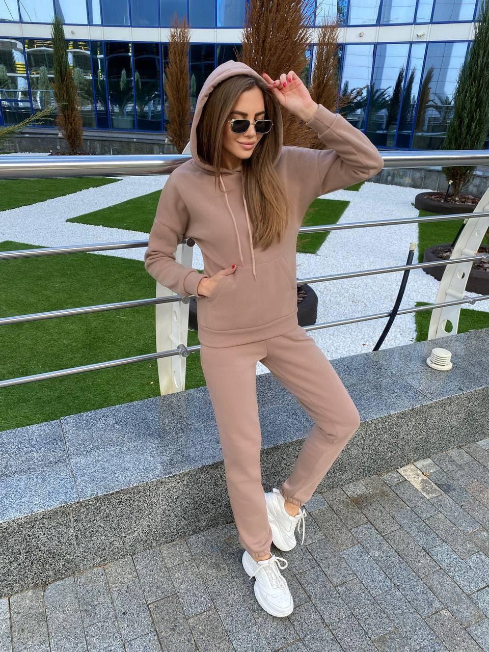 Жіночий спортивний костюм трехнитка на флісі МОККО S-M L-XL (42-44 46 ...