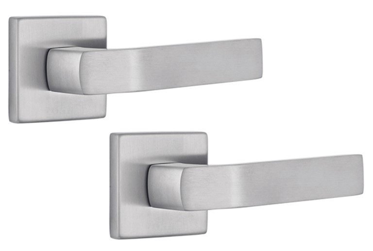 Ручка дверна Rostex Quadrum H58 38-45мм Treviso матова нерж. сталь (Чехія)