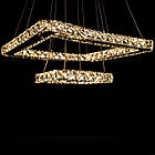 Кришталева світлодіодна люстра-підвіс "квадрат" 72 Вт LS-8334-7A/410+220W, фото 2