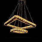 Кришталева світлодіодна люстра-підвіс "квадрат" 72 Вт LS-8334-7A/410+220W, фото 3