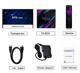 Приставка смарт-тВ медіаплеєр HD Smart TV H96 max 4/64 Гб на Android 9 приставка Андроїд ТВ Бокс, фото 6