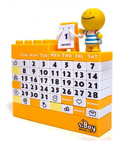 Дитячий Конструктор Календар пазл Жовтий