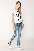 Демісезонні дитячі джинси для дівчинки Young Reporter Польща 201-0110G-06-000-1 Блакитний