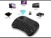 Беспроводная мини клавиатура с тачпадом Air Mouse I8 (черные клавиши, англо-русская раскладка), Black