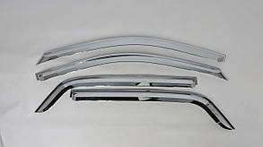 Вітровики (хром, Clover) Kia Sportage 2003-2010