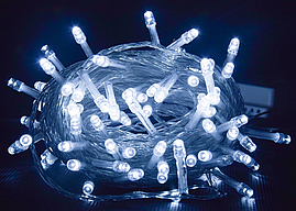 Новорічна Світлодіодна Гірлянда Нитка на Ялинку Внутрішня 100 LED Білий пр/пр