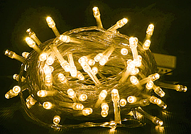 Новорічна Світлодіодна Гірлянда Нитка на Ялинку Внутрішня 100 LED Теплий Білий пр/пр