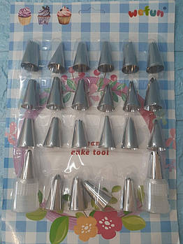 Набір кондитерських насадок із 24 шт. з перехідником (KG-3137)