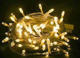 Новорічна Світлодіодна Гірлянда Нитка на Ялинку Внутрішня 200 LED Теплий Білий пр/пр