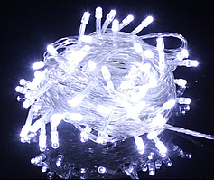 Новорічна Світлодіодна Гірлянда Нитка на Ялинку Внутрішня 200 LED Білий пр/пр